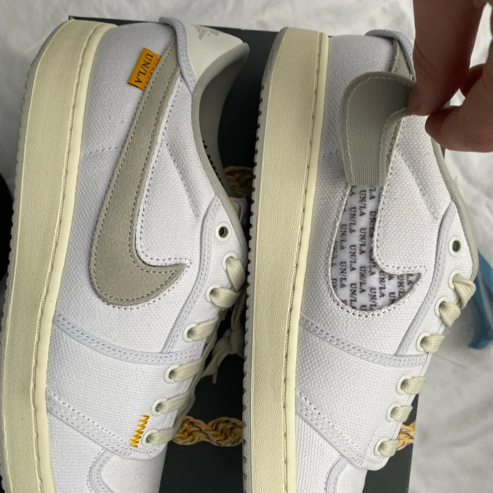 BRAND NEW Union x Jordan 1 Low Retro AJKO Low SP White Canvas Mens Size 11 - Picture 7 of 15